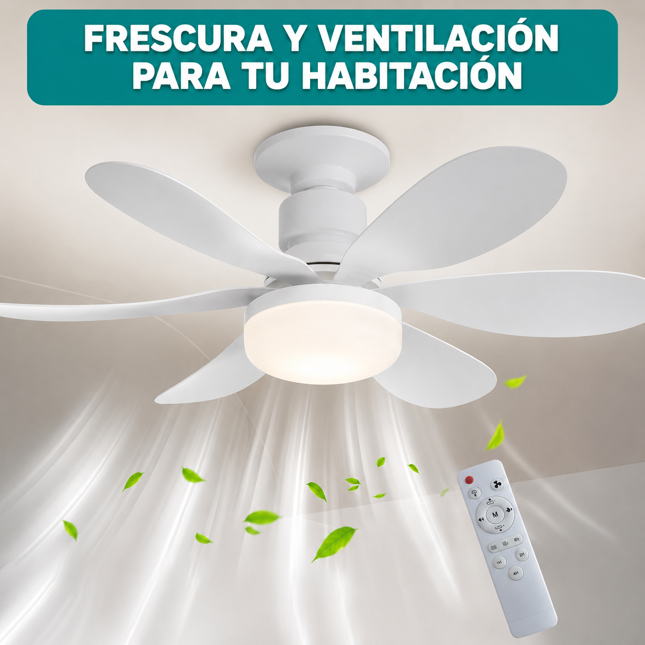 VENTILADOR LED DE TECHO 2 EN 1
