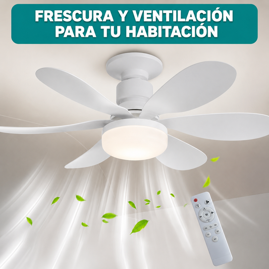 VENTILADOR LED DE TECHO 2 EN 1